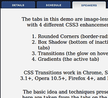 CSS3 Glow Tabs