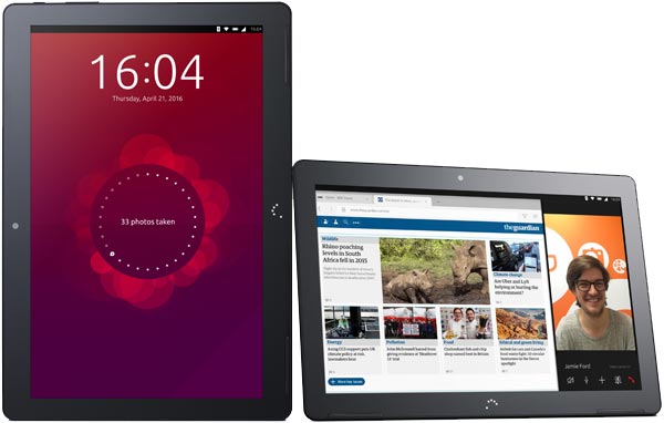 Компания Canonical представила первый планшет на базе Ubuntu Linux