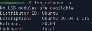 Как узнать версию Ubuntu в терминале